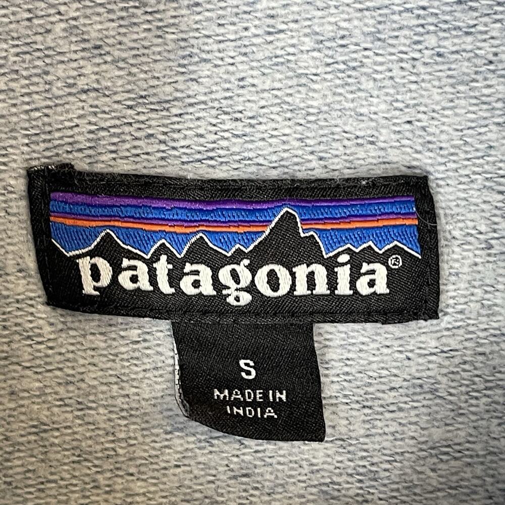 Patagonia Hoodie Womens S Blue‎ Flying Fish Graphic Long Sleeve Monk Sweatshirt - Picture 4 of 12